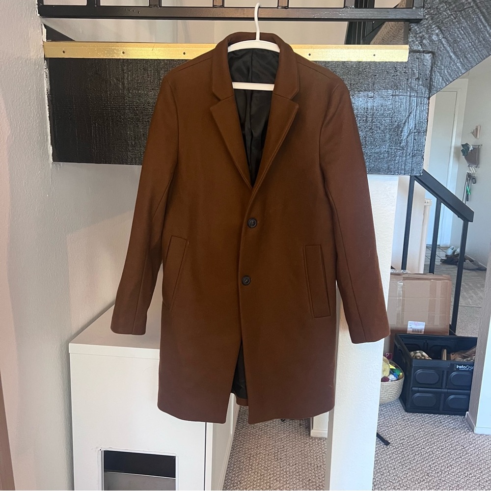 Zara Men's Rich Brown Pea Coat